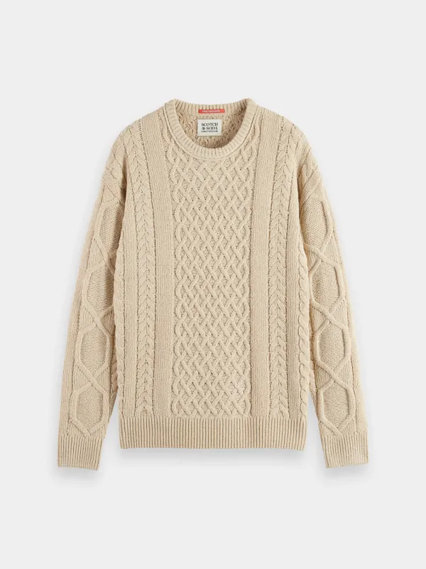 Chenille cable knit pullover sold by Scotch and Soda
