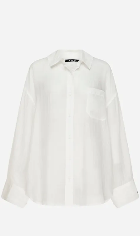 Ksubi | Labels Astra Ls Shirt - White sold by Sister & Co