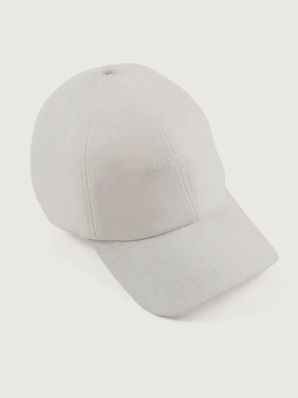 Lo Linen Baseball Cap - Optic White Linen sold by Carbon38