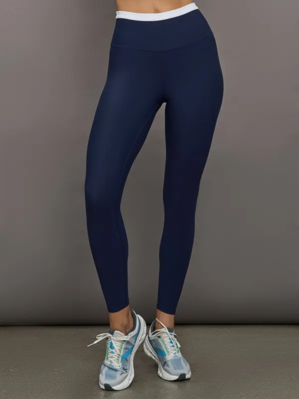Contrast Waistband Legging in Melt - Navy/White sold by Carbon38