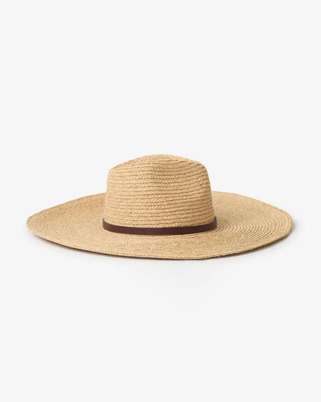 Wide Brim Raffia Hat sold by Draper James