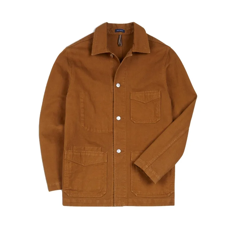 Cotton Duck Canvas Five-Pocket Chore Jacket - Tobacco sold by Stomping Ground