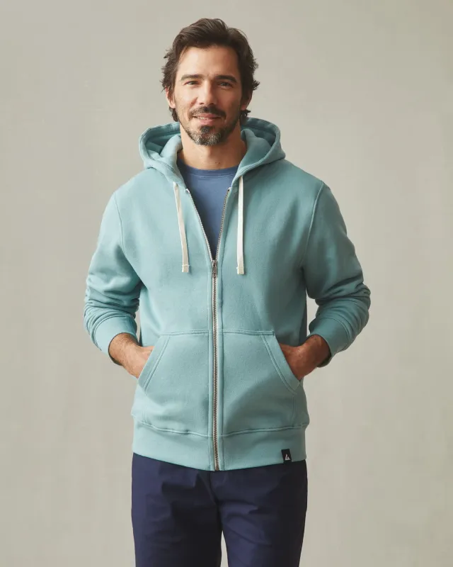Men's Midweight Full Zip - Blue Mineral sold by American Giant