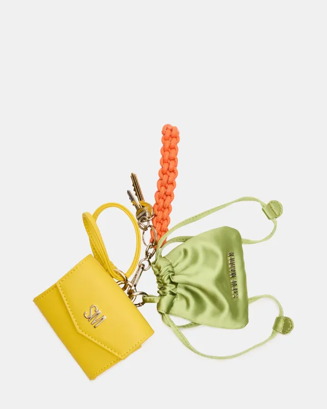 TRAVEL BAG CHARM  YELLOW MULTI sold by Steve Madden