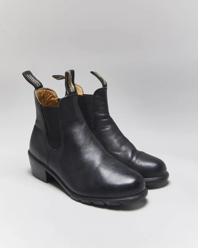 Vintage Bloodstone Black Leather Boots - UK6 sold by Rokit