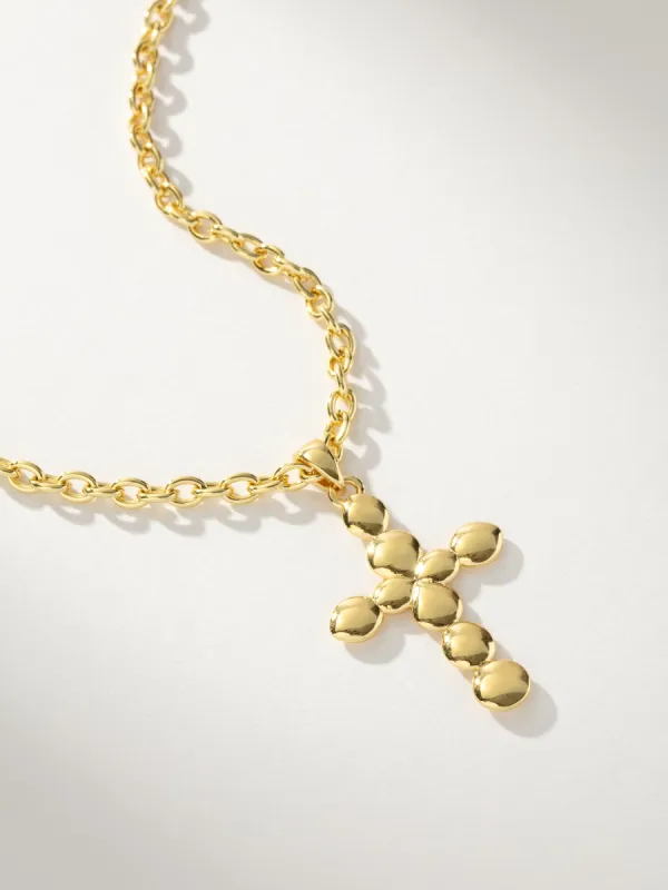 Bubble Cross Necklace sold by Uncommon James