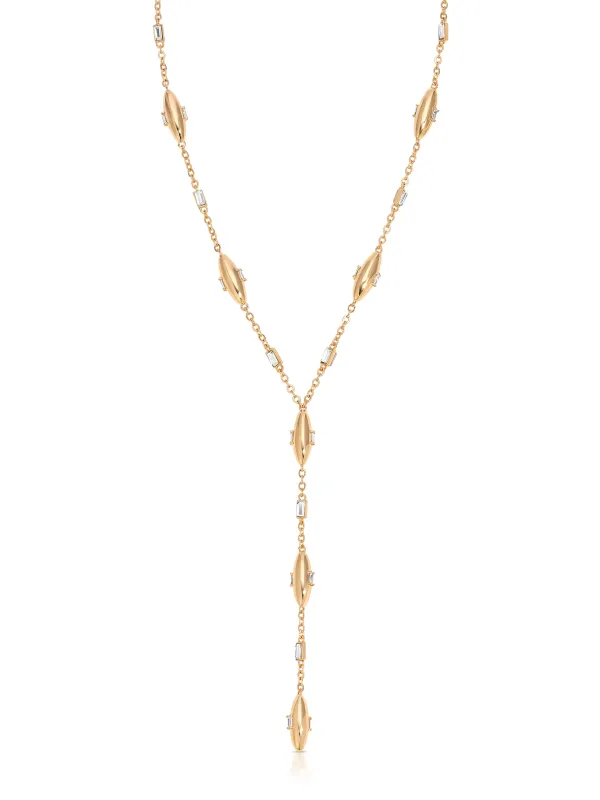 Oval Dome Lariat Necklace sold by ettika