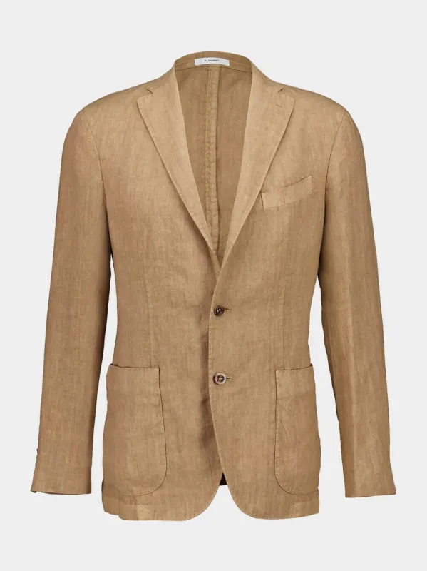 Sand Brown Linen Suit sold by Fashion Clinic