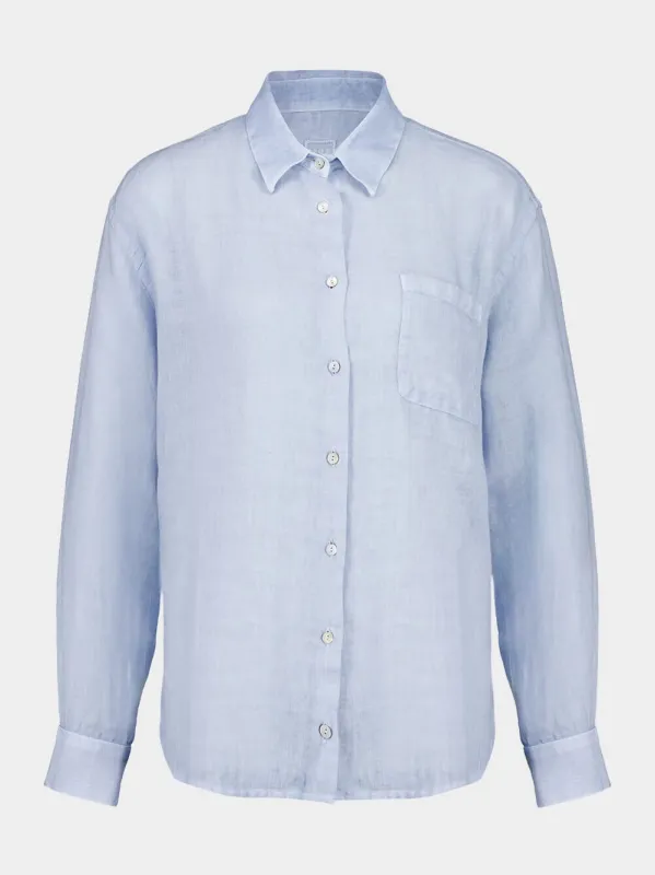 Sea Soft Fade Long Sleeve Shirt with Front Pocket sold by Fashion Clinic