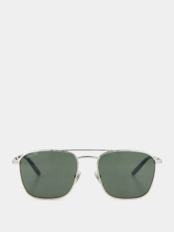 Silver-Grey Metal Sunglasses sold by Fashion Clinic