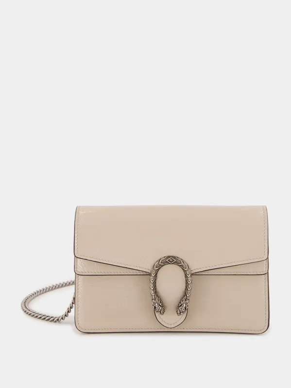Light Grey Patent Dionysus Super Mini Bag sold by Fashion Clinic