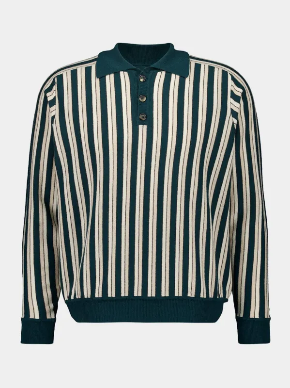Green Hogan Stripe Polo sold by Fashion Clinic