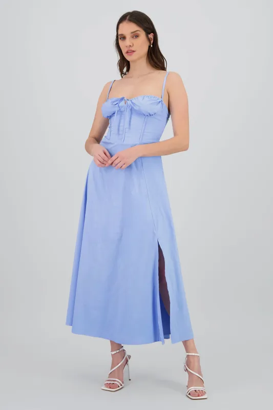 Vestido midi tirantes escote sold by Shasa