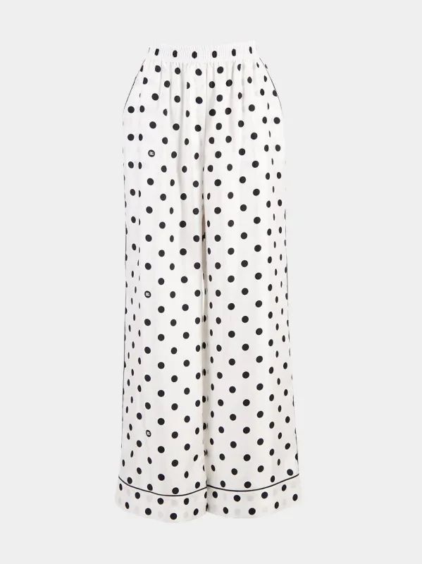 Silk Polka-Dot Pajama Pants sold by Fashion Clinic