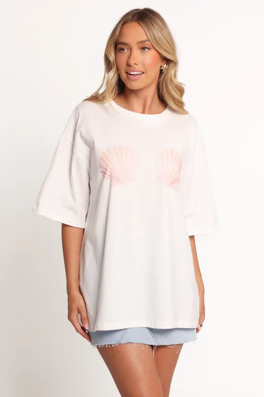 Sammie Graphic Tee - White sold by Petal & Pup