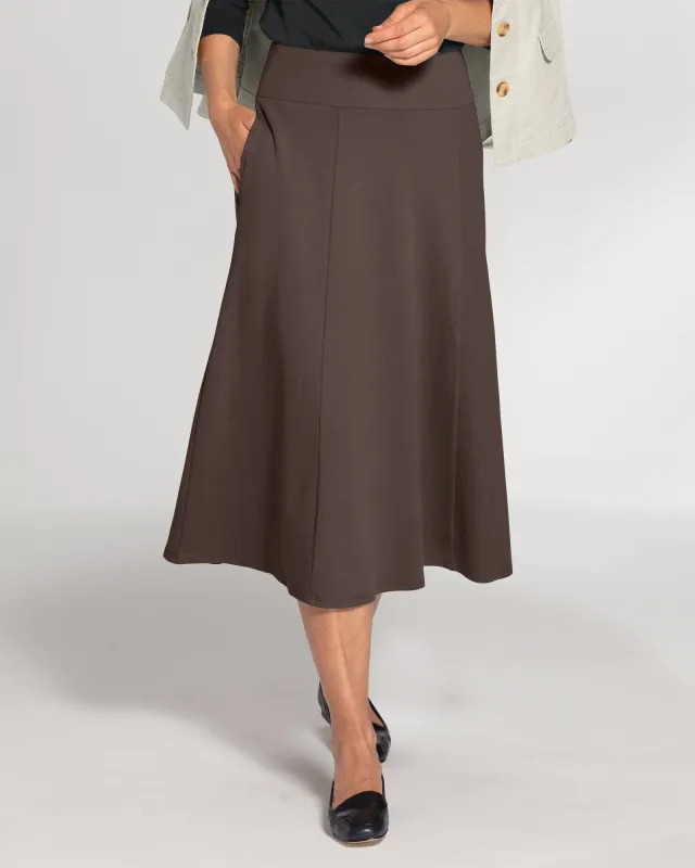 Appleseeds Women's Everyday Knit Solid Skirt - Brown - S - Misses sold by Buff
