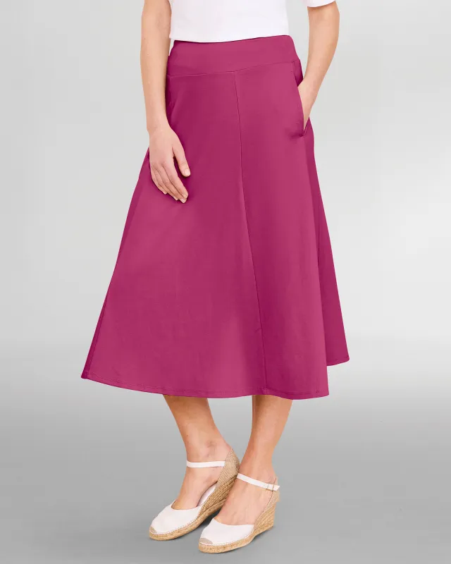 Appleseeds Women's Everyday Knit Solid Skirt - Red - PXL - Petite sold by Buff