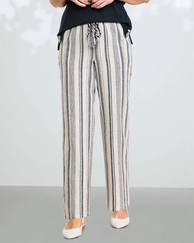 Appleseeds Women's Summer Stripe Beach Pants - Multi - PS - Petite sold by Buff