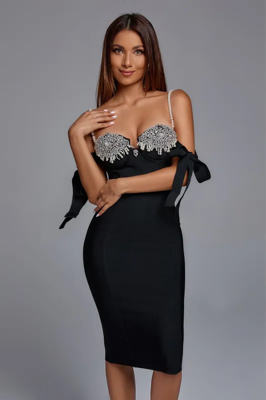 Licia Pearl Diamond Bandage Dress, S sold by Bella Barnett