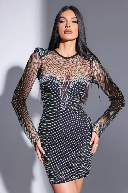 Eriel Diamante Mini Dress, L sold by Bella Barnett