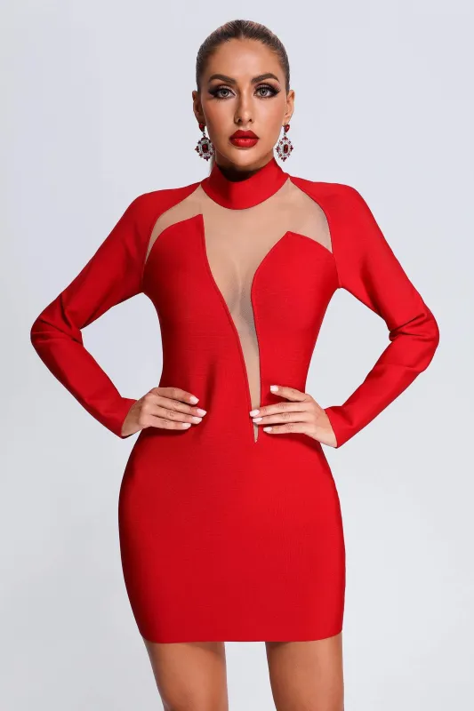 Helene Mesh Mini Bandage Dress, S sold by Bella Barnett