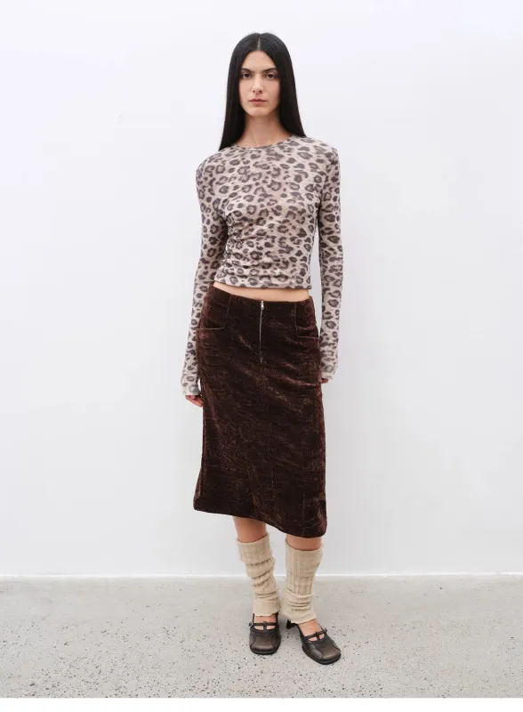 "Autumn Slumber" Unique Stylish Double-Sided Sherpa Textured Versatile Slimming Skirt sold by Firelady Fur