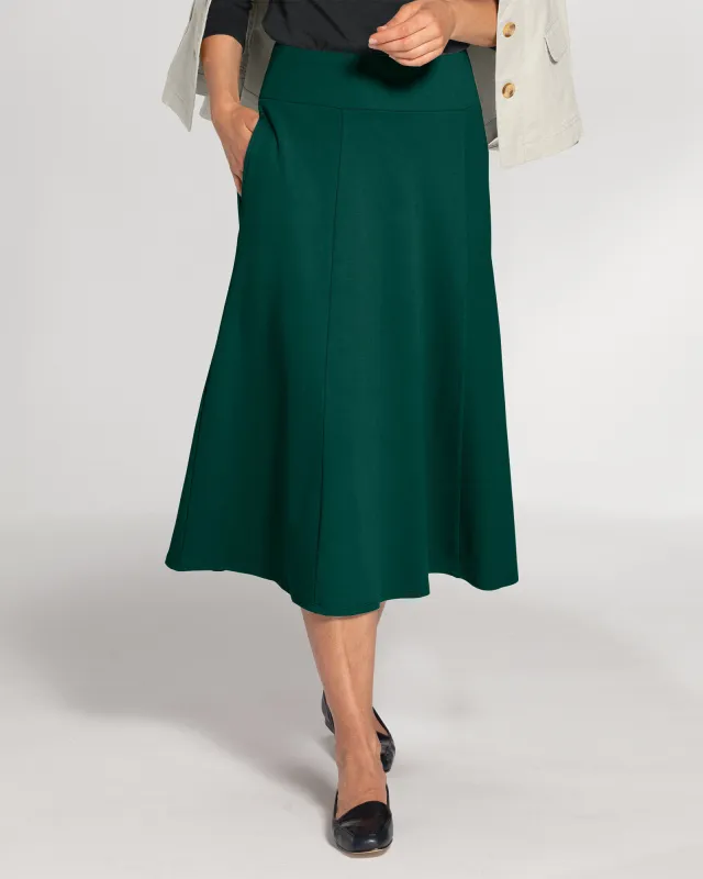Appleseeds Women's Everyday Knit Solid Skirt - Green - PM - Petite sold by Buff