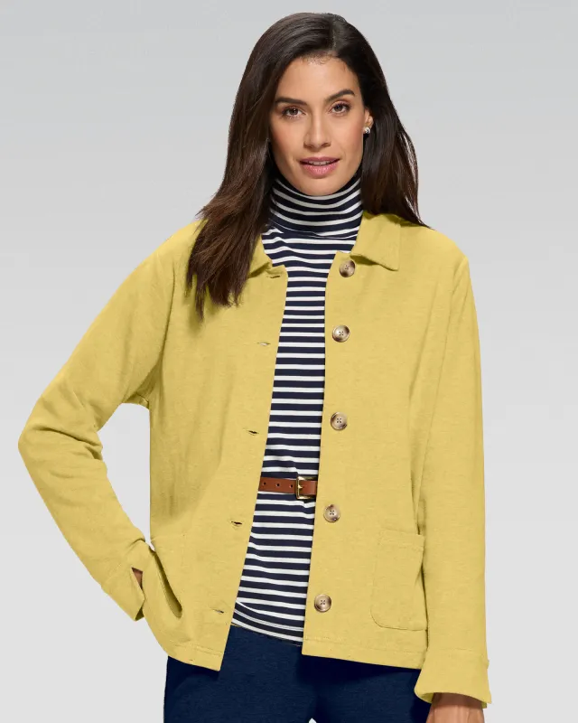 Appleseeds Women's Everyday Knit Keaton Shirt Jacket - Yellow - 2X - Womens Plus sold by Buff
