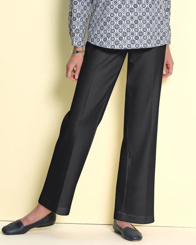 Appleseeds Women's Party-Perfect Pull-On Pants - Black - 2X - Womens Plus sold by Buff