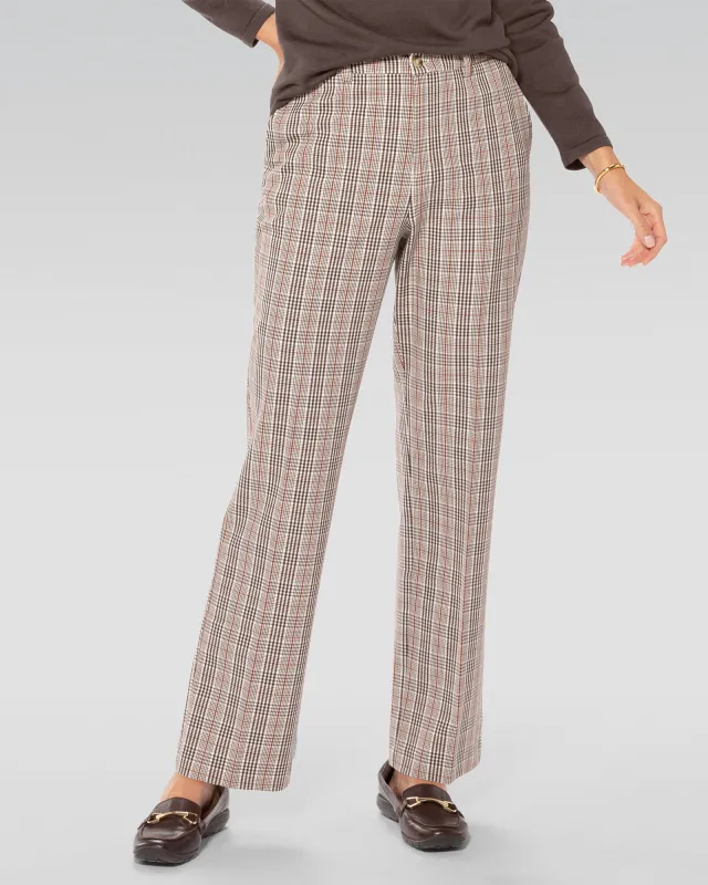 Appleseeds Women's Washable Gabardine Mini Plaid Pants - Multi - 10PS - Petite Short sold by Buff