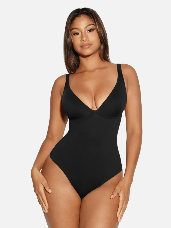 Feelingirl V Neck Tummy Control Shaping Bodysuit sold by FeelinGirl