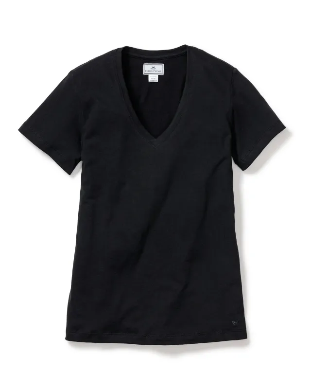 Women's Pima Short Sleeve Top in Black sold by Petite Plume