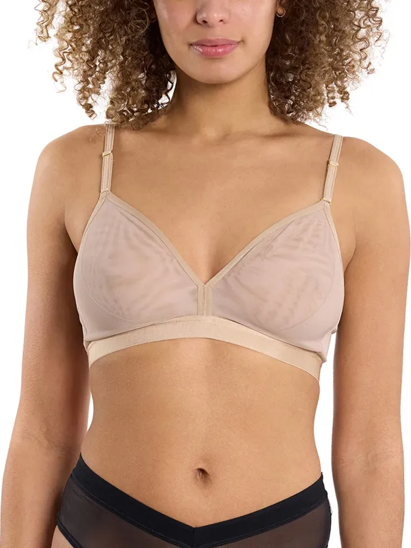 Mesh Triangle Bralette Chai sold by Hanky Panky