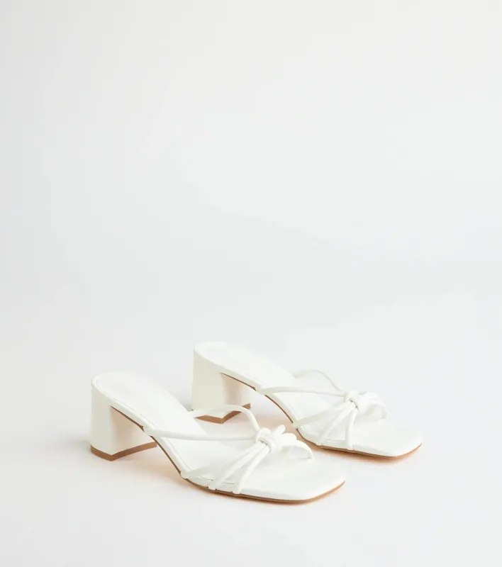 Sleek Staple Strappy Square Toe Mules sold by Windsor