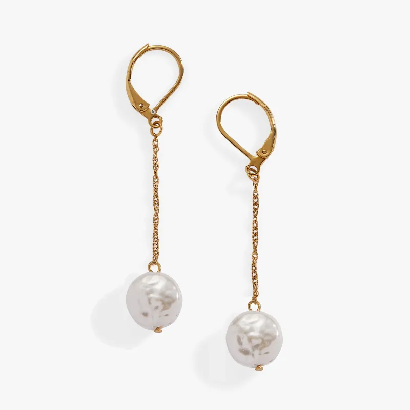 Coin Pearl Lever Back Earring sold by Alex and Ani