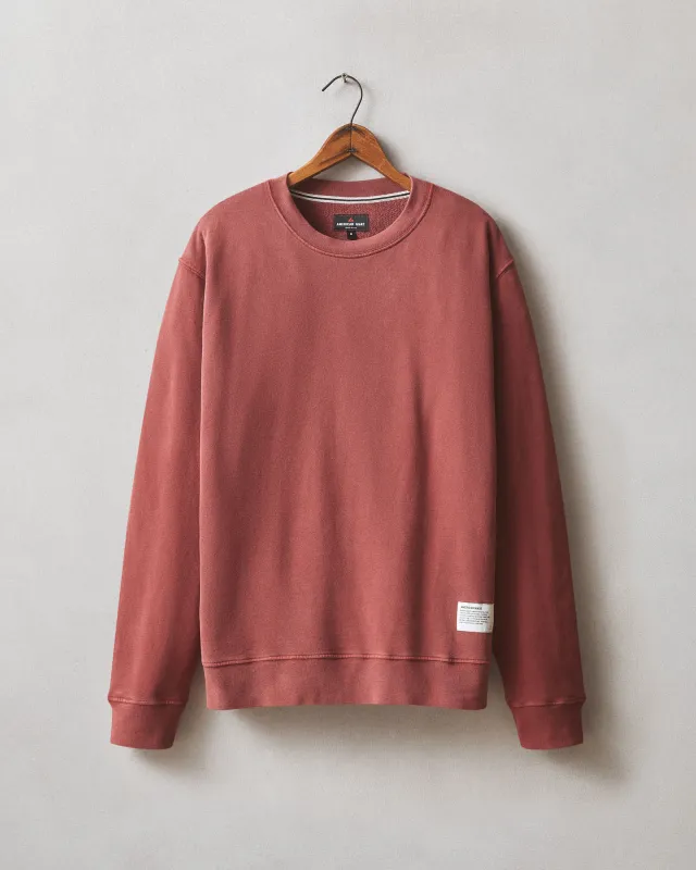 Men's Vintage Washed Relaxed French Terry Crew - Russet Brown sold by American Giant