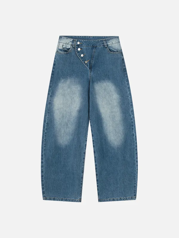 Aelfric Eden Irregular Button Super Baggy Barrel Jeans sold by Aelfric Eden