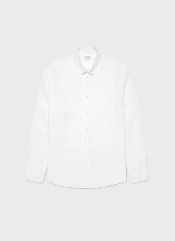Men's Linen Shirt in White sold by Sunspel