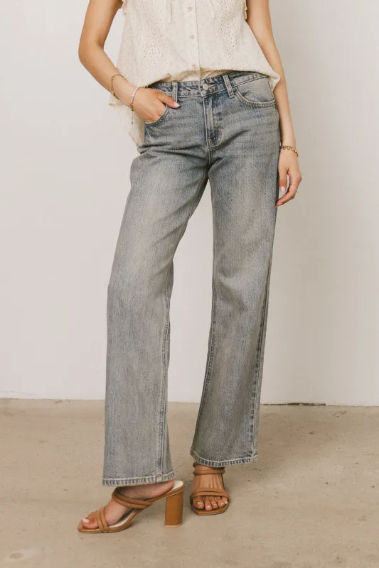 Marshall Straight Leg Vintage Jeans in Light Wash sold by bohme