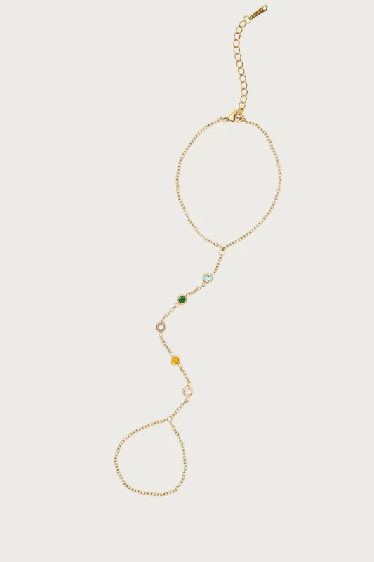 Multicolor Charm Hand Chain sold by Edikted