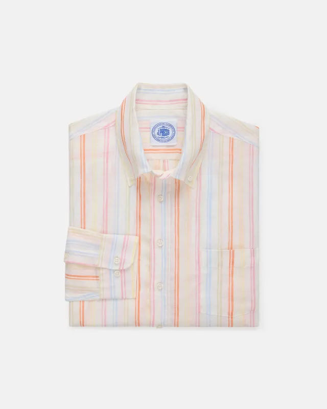 Long Sleeve Linen Striped Sport Shirt sold by J. Press