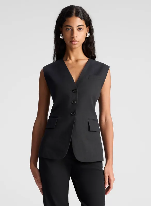 Noa Lace Up Linen Vest sold by A.L.C.