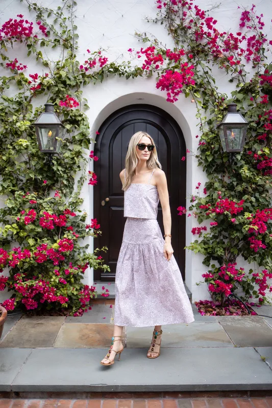 Circle Skirt Poplin - Coco Positano Paisley sold by Julia Amory