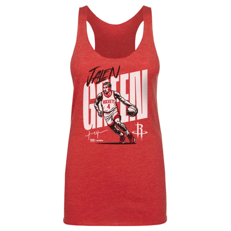 Jalen Green Houston Rockets Vector WHT sold by 500 Level