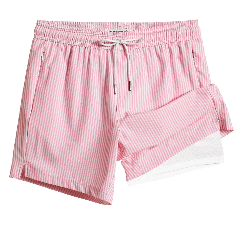 CoastSweet  Striped Print Swim Trunks sold by maamgic