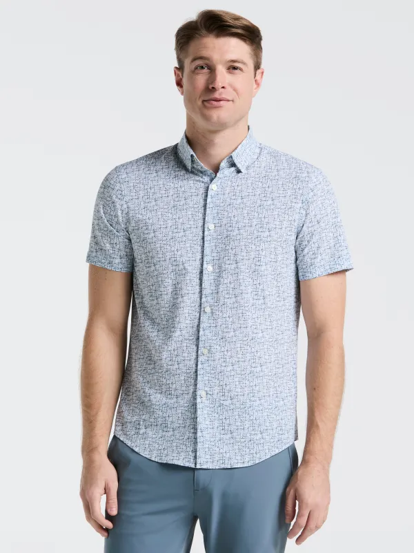 Slim Fit Textured Print Shirt sold by Perry Ellis