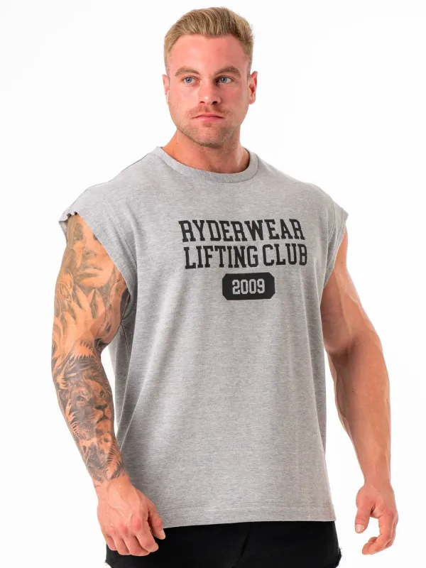 Cut Off Muscle Tank - Grey Marle sold by Ryderwear