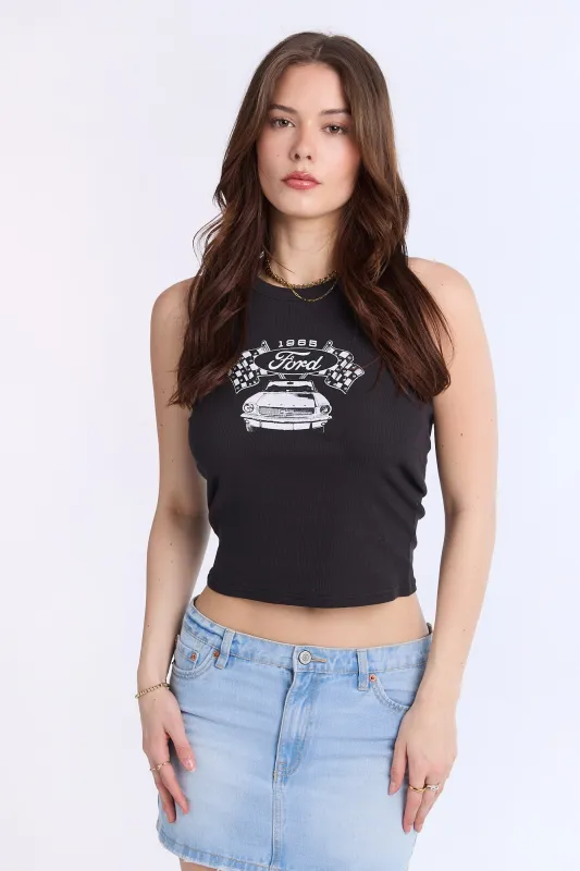 Ford Graphic Rhinestones Tank Top sold by Bluenotes