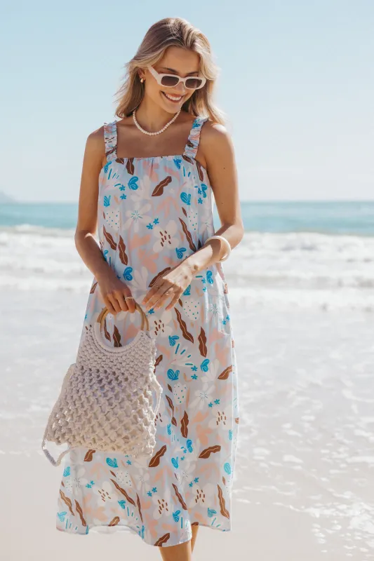Sanders Maxi Dress - Blue Floral sold by Petal & Pup
