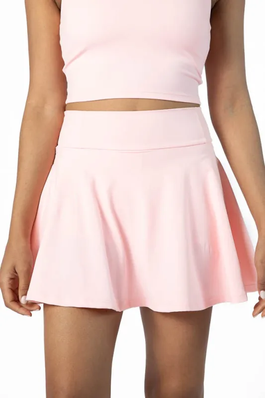 Head Start Light Pink Pleated Active Skort sold by Pink Lily